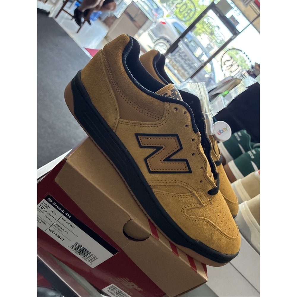 New Balance Numeric 480 Brown Wheat Gum Shoes NM480GDT SZ 10.5 New DS